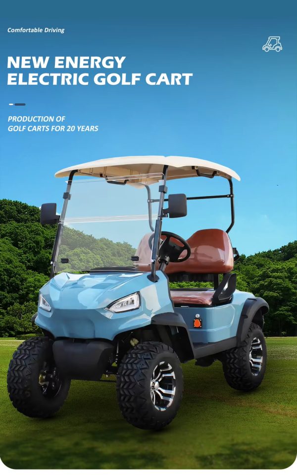 72v Lithium Ion Solar Golf Cart With Street Legal 2 Seater Off Road Mini Electric Buggy (2)