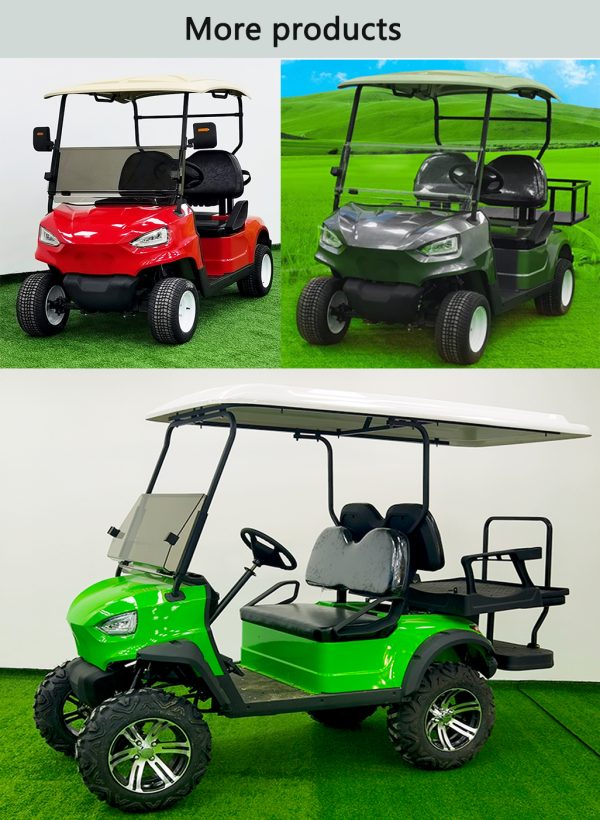 Luxury 6 Seater Solar Golf Cart 4kw Electric 48v Ac Motor With Sightseeing Buggy For Sale (13)