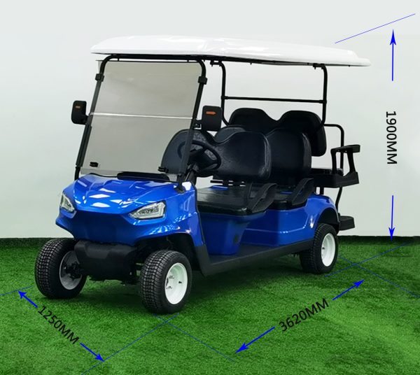 Luxury 6 Seater Solar Golf Cart 4kw Electric 48v Ac Motor With Sightseeing Buggy For Sale (4)