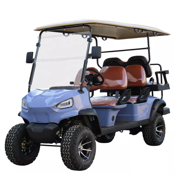 Luxury 6 Seater Solar Golf Cart 4kw Electric 48v Ac Motor With Sightseeing Buggy For Sale (4)