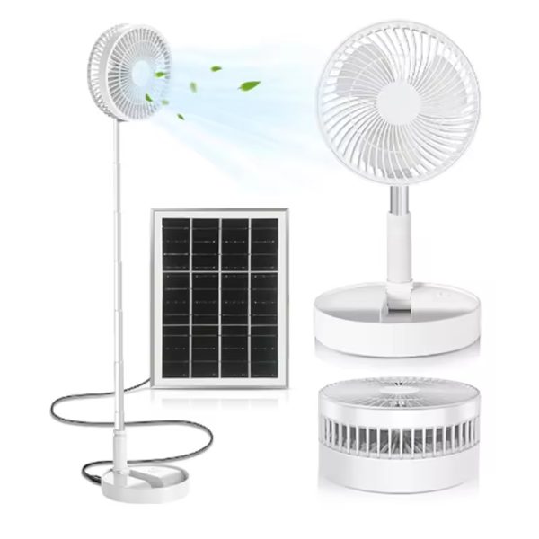 Solar Powered Ceiling Fan 3600mah Rechargeable Usb Fan (3)
