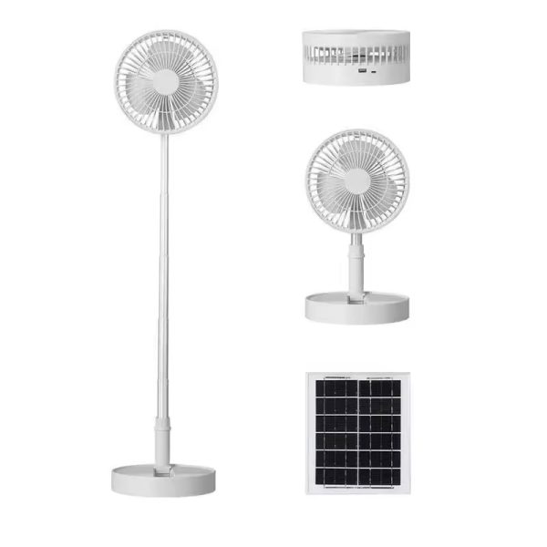 Solar Powered Ceiling Fan 3600mah Rechargeable Usb Fan (6)