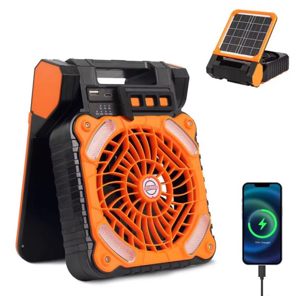 Sun Powered Fan Multifunctional 4 Speeds Powerful Wind (6)